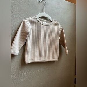 Lightly worn cream long sleeve cotton shirt